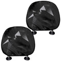 Black Diamond Print Car Headrest Covers