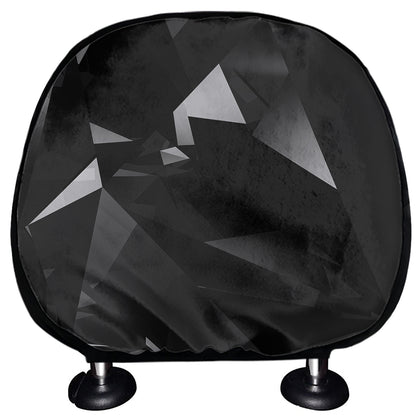 Black Diamond Print Car Headrest Covers