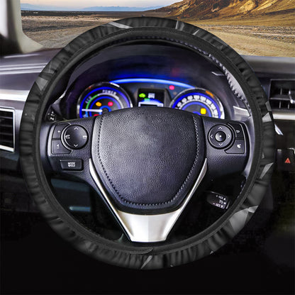 Black Diamond Print Car Steering Wheel Cover