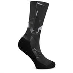 Black Diamond Print Crew Socks