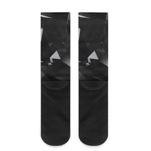 Black Diamond Print Crew Socks