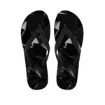 Black Diamond Print Flip Flops