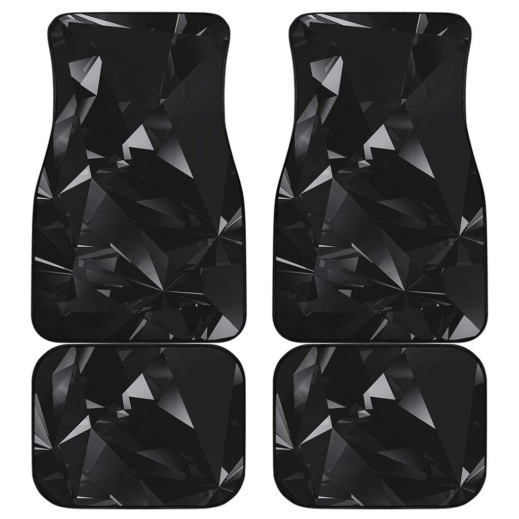 Black Diamond Print Front and Back Car Floor Mats