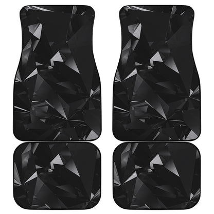 Black Diamond Print Front and Back Car Floor Mats
