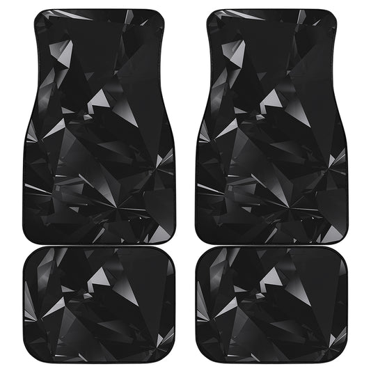 Black Diamond Print Front and Back Car Floor Mats