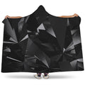 Black Diamond Print Hooded Blanket