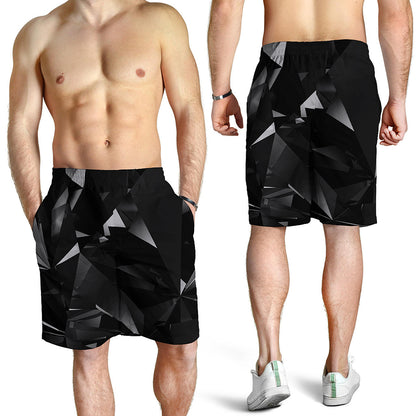 Black Diamond Print Men's Shorts