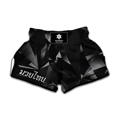 Black Diamond Print Muay Thai Boxing Shorts