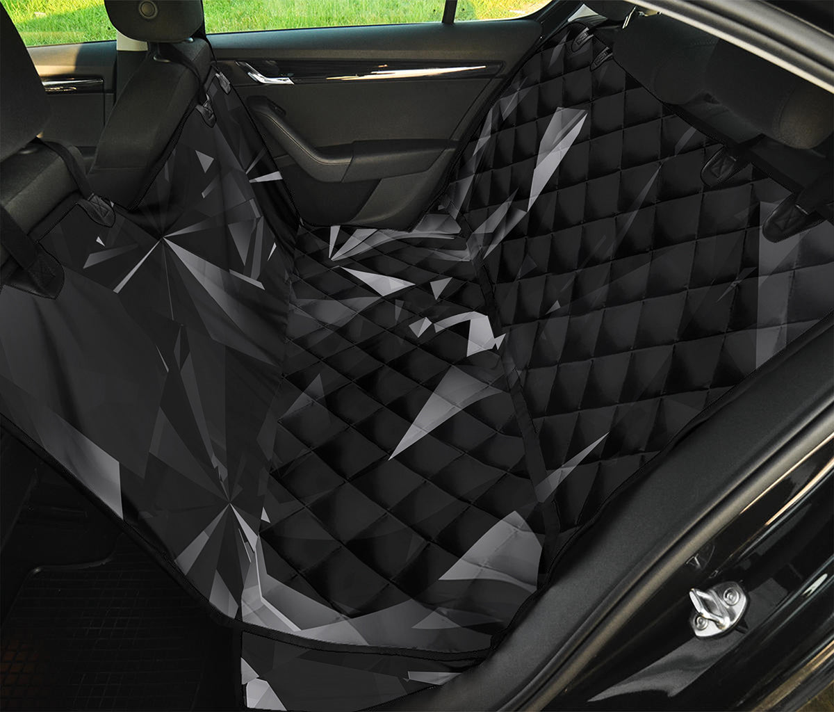 Black Diamond Print Pet Car Back Seat Cover