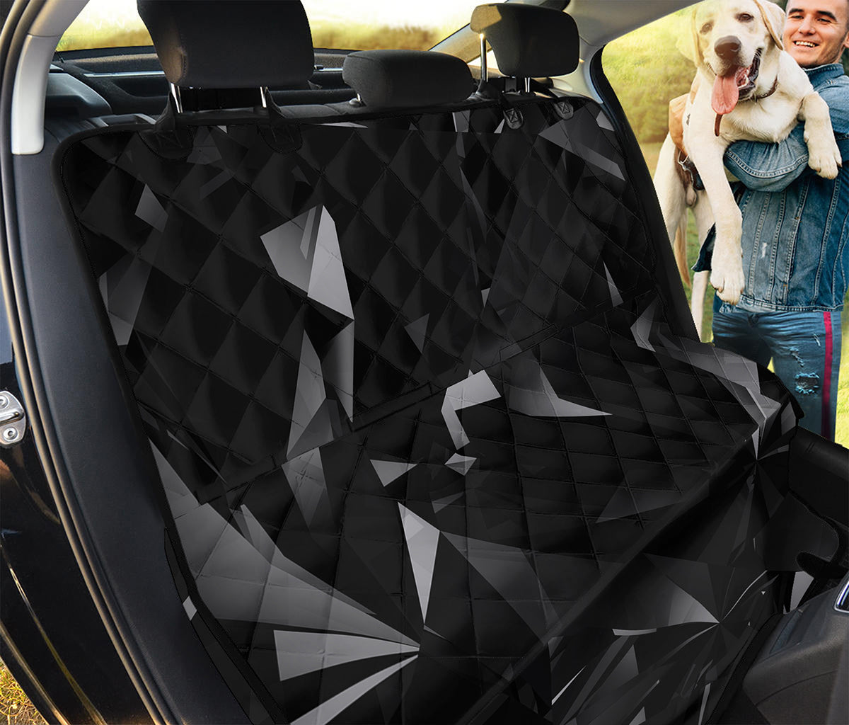 Black Diamond Print Pet Car Back Seat Cover