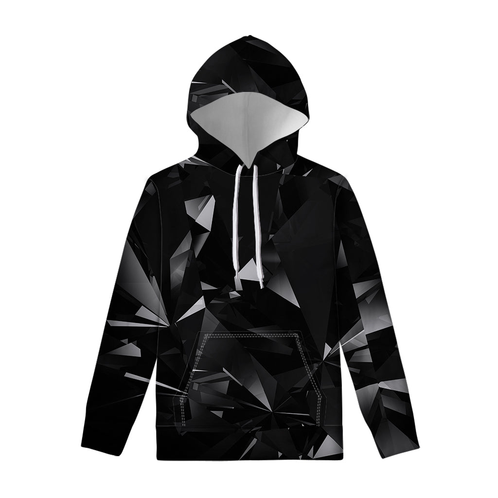 Black Diamond Print Pullover Hoodie