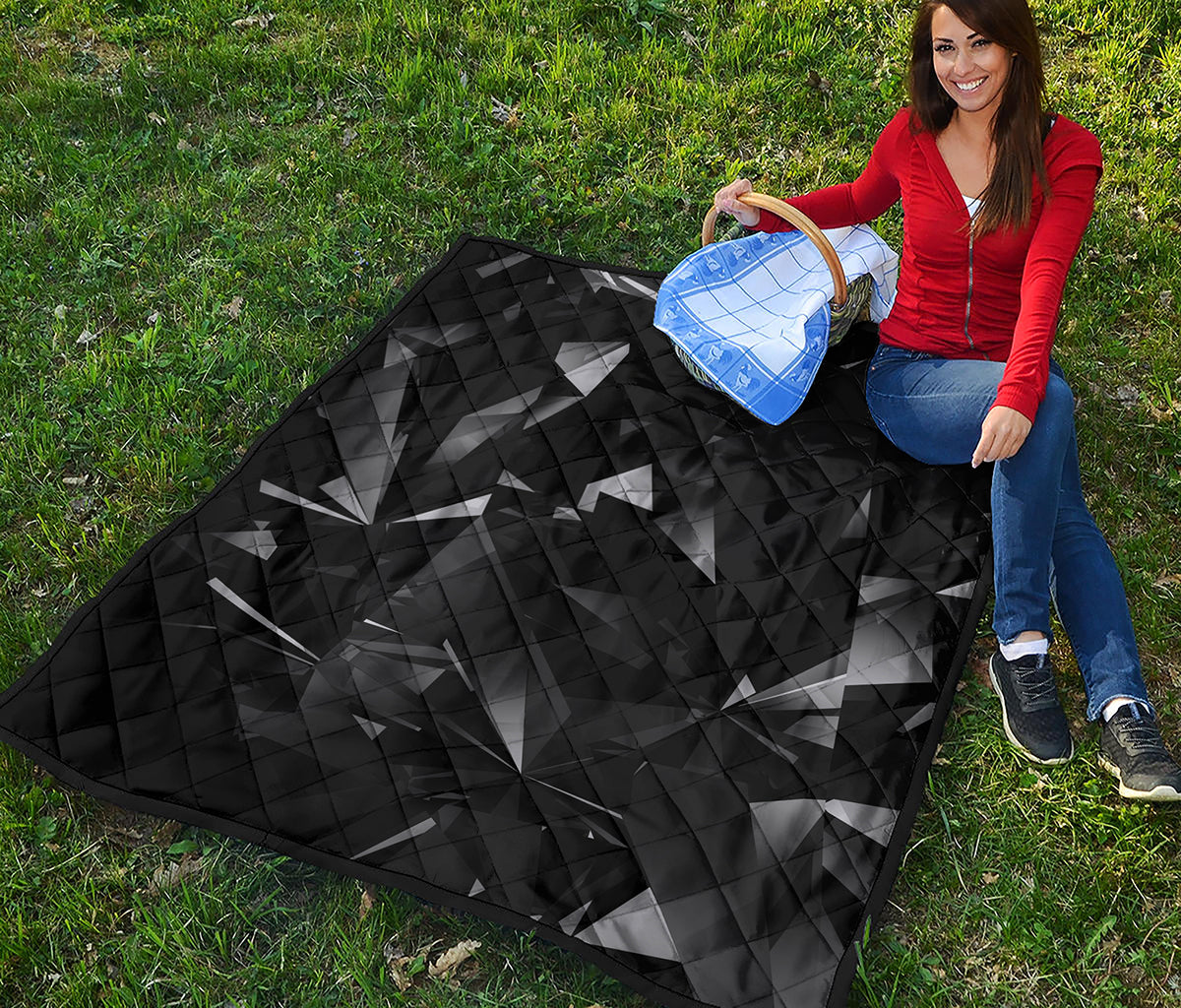 Black Diamond Print Quilt