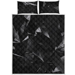Black Diamond Print Quilt Bed Set