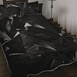 Black Diamond Print Quilt Bed Set
