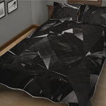 Black Diamond Print Quilt Bed Set