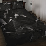 Black Diamond Print Quilt Bed Set