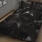 Black Diamond Print Quilt Bed Set