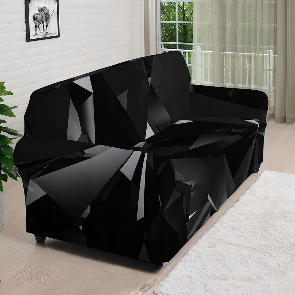 Black Diamond Print Sofa Cover
