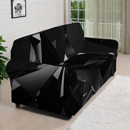Black Diamond Print Sofa Cover
