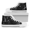 Black Diamond Print White High Top Sneakers
