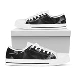 Black Diamond Print White Low Top Shoes