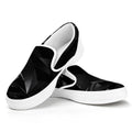 Black Diamond Print White Slip On Sneakers