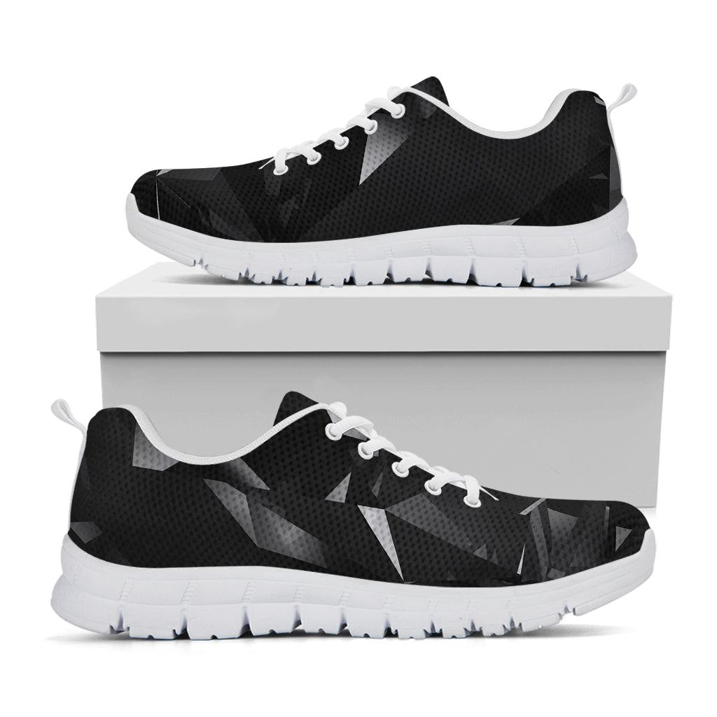Black Diamond Print White Sneakers