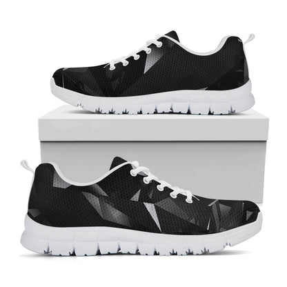 Black Diamond Print White Sneakers