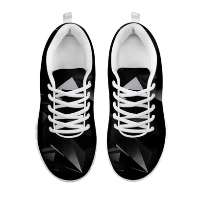 Black Diamond Print White Sneakers