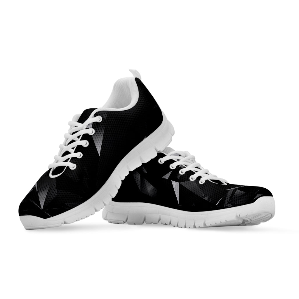Black Diamond Print White Sneakers