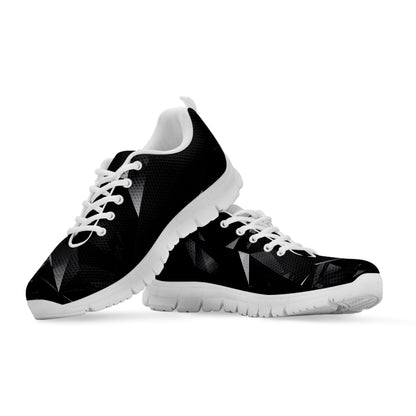 Black Diamond Print White Sneakers