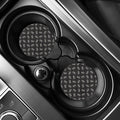 Black Doodle Sandwich Pattern Print Car Coasters