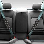 Black Doodle Sandwich Pattern Print Car Seat Belt Covers