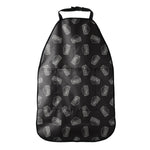 Black Doodle Sandwich Pattern Print Car Seat Organizers