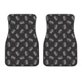 Black Doodle Sandwich Pattern Print Front Car Floor Mats