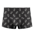 Black Doodle Sandwich Pattern Print Men's Boxer Briefs