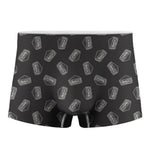 Black Doodle Sandwich Pattern Print Men's Boxer Briefs