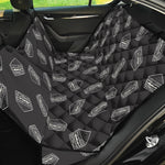 Black Doodle Sandwich Pattern Print Pet Car Back Seat Cover
