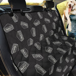 Black Doodle Sandwich Pattern Print Pet Car Back Seat Cover