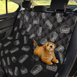 Black Doodle Sandwich Pattern Print Pet Car Back Seat Cover
