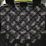 Black Doodle Sandwich Pattern Print Pet Car Back Seat Cover