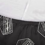 Black Doodle Sandwich Pattern Print Sofa Cover