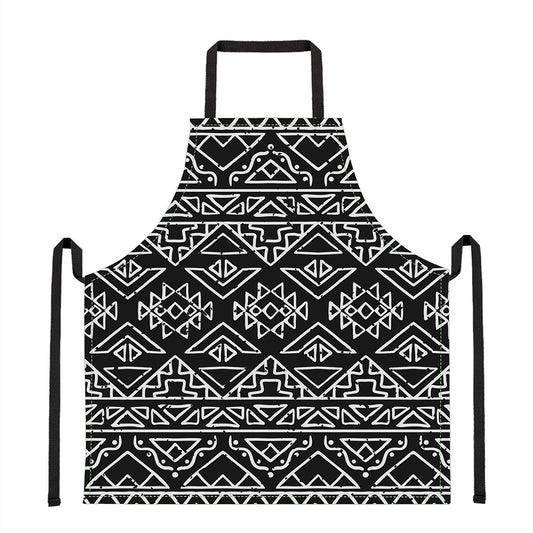 Black Ethnic Aztec Pattern Print Apron