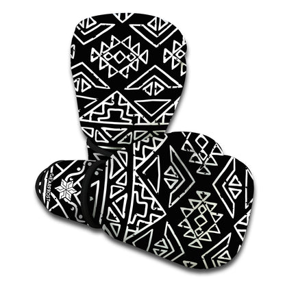 Black Ethnic Aztec Pattern Print Boxing Gloves