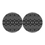 Black Ethnic Aztec Pattern Print Car Coasters