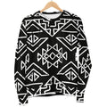 Black Ethnic Aztec Pattern Print Men's Crewneck Sweatshirt