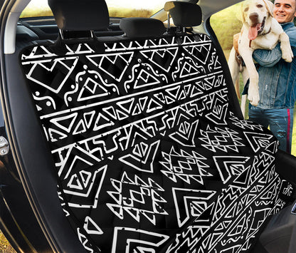 Black Ethnic Aztec Pattern Print Pet Car Back Seat Cover