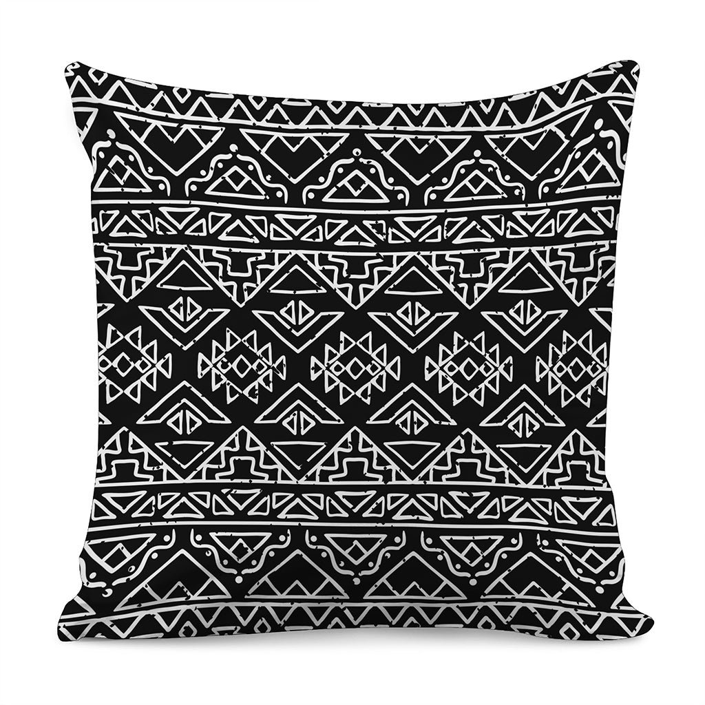 Black Ethnic Aztec Pattern Print Pillow Cover