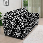 Black Ethnic Aztec Pattern Print Sofa Cover