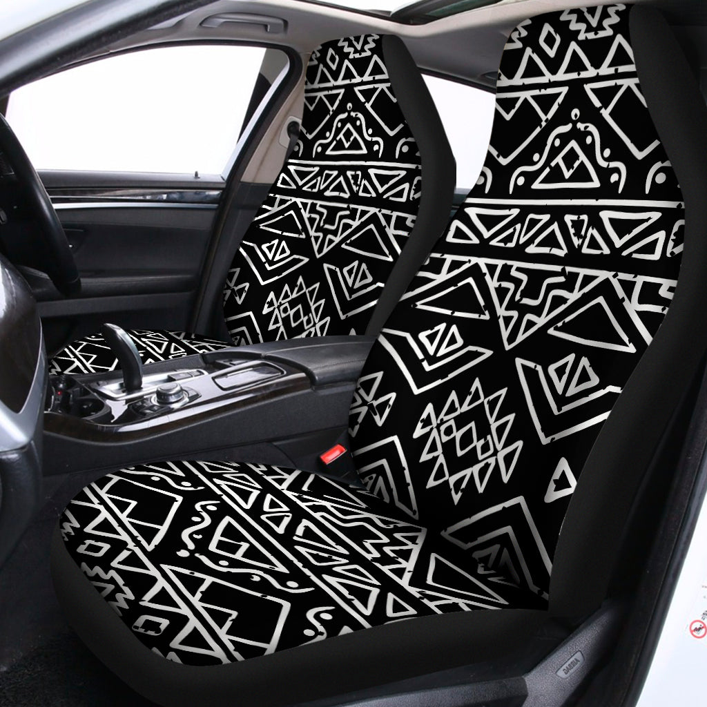 Black Ethnic Aztec Pattern Print Universal Fit Car Seat Covers